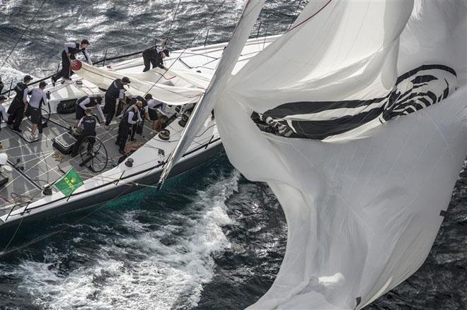 Spinnaker drop onboard Caol Ila R (SUI) - Rolex Capri Sailing Week &copy;  Rolex/ Kurt Arrigo http://www.regattanews.com